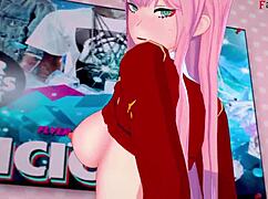 Zero Two's Emotional Hardcore Sex With Darling In Franxx.