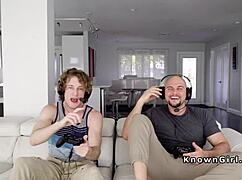 BF and Friend Gangbang Girlfriend in Wild Action