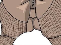 i draws black big booty in doggy style, anime hentai