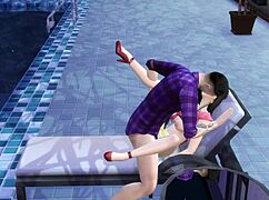 Watch this 3D cartoon hentai animation from The Sims 4 game featuring anime-style characters in explicit scenes