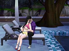 Watch this 3D cartoon hentai animation from The Sims 4 game featuring anime-style characters in explicit scenes