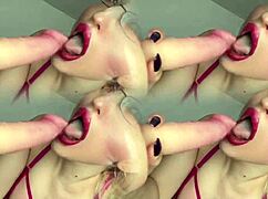 i’m training as a sissy slut with dildo sucking. it’s huge in my lingerie!