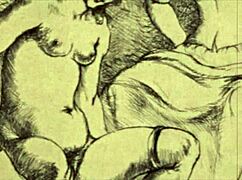 Vintage erotic sketches with a bold sensual edge