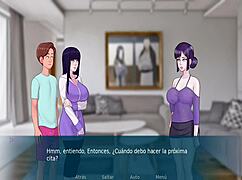 Big tits cartoon babe fucked by monster cock in anime hentai game