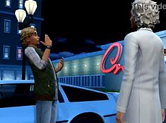 Sims 4 back to the future xxx - a parody, with shemale big tits and milf group