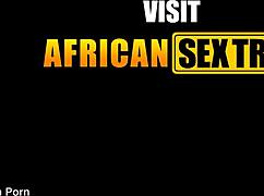 Petite Black Teen Takes Massive White Cock In Garage