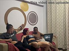 The stepmom invites her stepson's friend for a wild DP session.