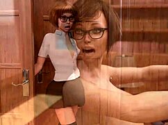 cute milf quickie on desk with big cock action hinted