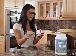 cute gina valentina first blowbang with five big cocks