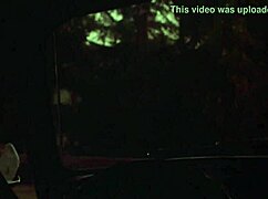 Sexy Blonde Nude Girl With Hairy Boobs In Car Outdoor.