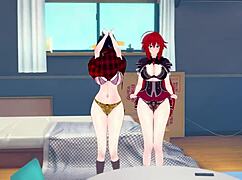 I’m obsessed with Rias Gremory and Akeno teasing me in this wild HS DxD fantasy