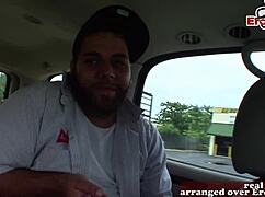 Skinny British student teen picked up and screwed hard