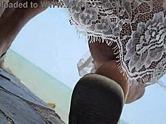 wow, voyeur exhibition for neighbors with hairy legs and ass!