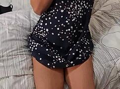 beautiful argentinian babe talks on phone during office encounter