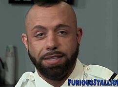 gay hunk fingering muscular ass with monster cock