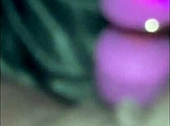 Ebony BBW Milaj explores her big tits and vagina with a new wand vibrator in POV