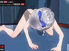 無修正アニメ　テッサの手こき、中出しオナサポ