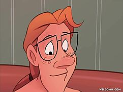 FORBIDDEN MOVIE IN THE LIVING ROOM - THE NAUGHTY HOME ANIMATION