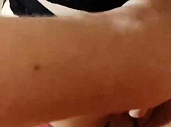 teen girl with perfect ass cums hard on cozy sofa during intense session