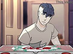 Threesome with Nerdy Girl Sucking Cock