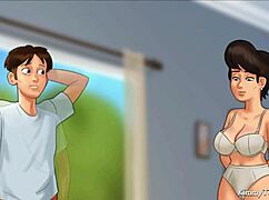 Summertime saga church milf caught fucking with police baton. dirty masturbation and orgasm in sexy scene