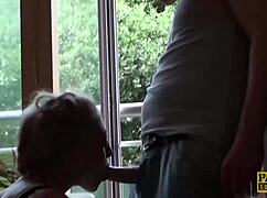 Miss Trixx's pierced cunt gets hammered before rough anal