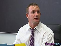 i'm a slutty teen fuckin the professor with my flexible ass