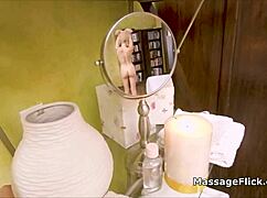 Filming POV While Fucking Hot Blonde Teen During Massage Session