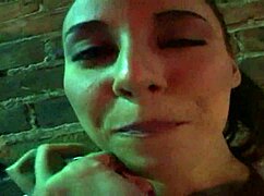 A young and beautiful woman gives a blowjob and has sex with a man for money