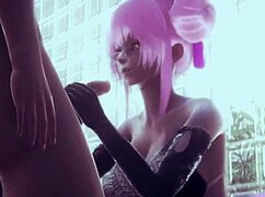 This uncensored anime hentai cosplay features big tits and hardcore anal