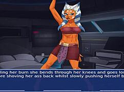 Hey, check out this Star Wars cosplay where the orange trainer slut gives a blowjob and gets dominated in BDSM 😈