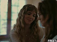 Lena Paul in lesbian threesome with big tits