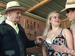 Hey, wanna see this cute petite french girl with big boobs and ass in a hot threesome with papy?