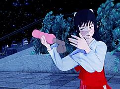 in shibuya, this babe moans during a footjob and pussy masturbation leading to orgasm and cumshot