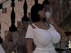 Thick slutty milfs take huge dick all weekend in mansion