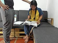 studying for my exam, but they fucked me hard and covered my face in cum, did i pass?