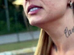 Blonde Feels Excited Showing Big Ass And Pussy In Public Market