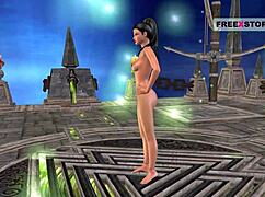 Animated cartoon of indian teen 18+ girl in sexy positions