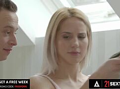 Hot blonde amy douxxx enjoys sensual sideways fuck before huge cumshot on face