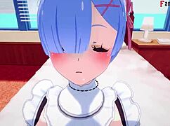 rem, the big-boobed maid from re:zero, having sex? watch the full pov version now!