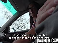 Mofos stranded teen Loren Minardi gets bold backseat fuck with Hungarian babes sucking tits