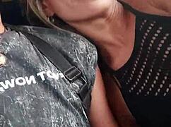 oh yeah, suck that big cock on the train!