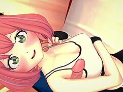 Anya Finishes Workout and Craves Steamy Hentai Action