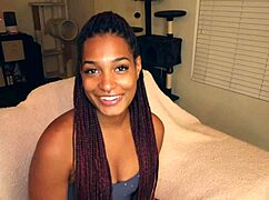 horny addis fouche comes over for teasing, deepthroat, vibrator, and cum on ass 😈