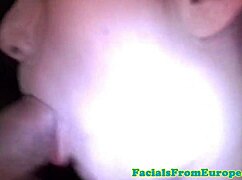 European redhead enjoys POV blowjob and sucking cock before creamy facial cumshot