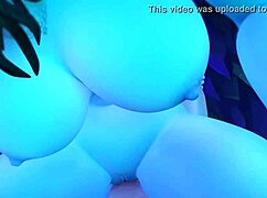 the night elf from wow rides in romantic cowgirl sex with intense orgasm