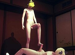 Yaoi Femboy Vocaloid Len in Japanese Anime Game