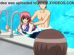 Step Sister And Brother Fuck Intensely In Pool, Almost Caught