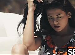 Lesbian Beauties Get Soaked in Hot Sweaty Sex with Drippin’ Wet Climaxes