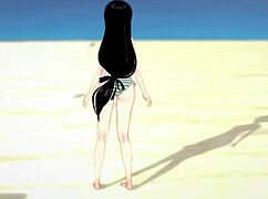 Tsuyu Froppy In Hot Swimsuit Wants To Do It On The Beach